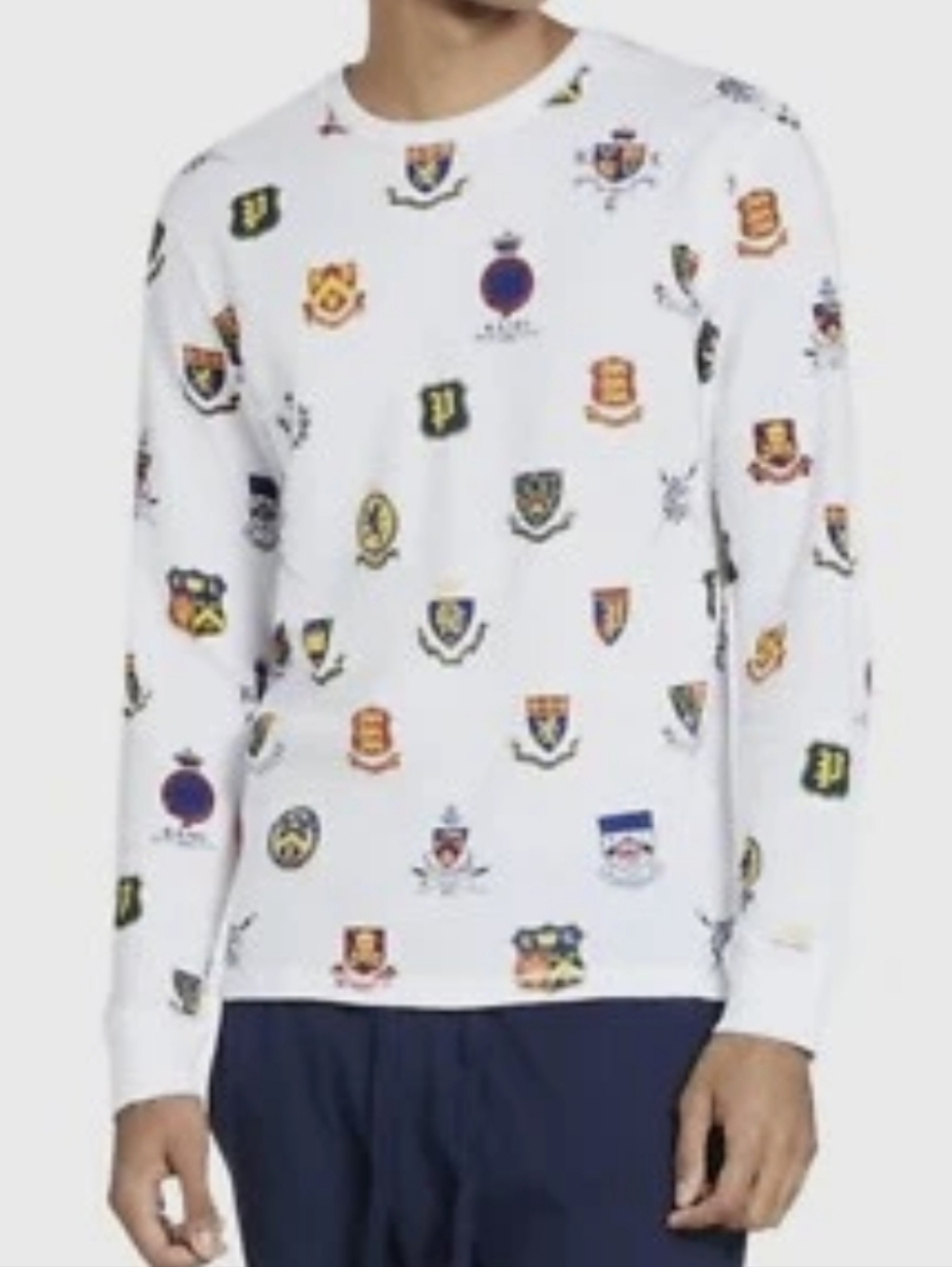 Polo by Ralph Lauren Men's M Herald Crest Waffle Knit Thermal Style Tee